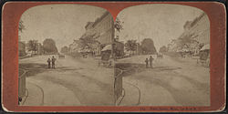 Main Street, West, Le Roy, N.Y, from Robert N. Dennis collection of stereoscopic views